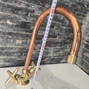 Antique Brass Vanity Faucet - Copper Faucet Taps - Solid Brass Kitchen Tap - Copper Finish Bathroom Faucet Kitchen Sink Faucet