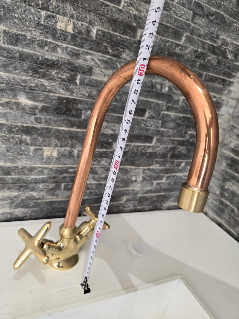 Antique Brass Vanity Faucet - Copper Faucet Taps - Solid Brass Kitchen Tap - Copper Finish Bathroom Faucet Kitchen Sink Faucet