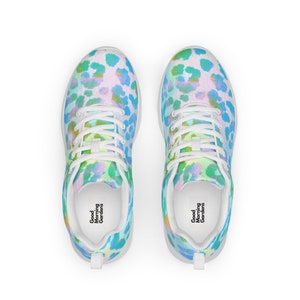 Women’s Colorful Pastel Rainbow Leopard Animal Athletic Tennis Shoes