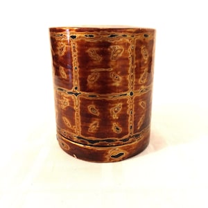 10 cm Antique Burmese Betel Nut Box Lacquered with Lacquered Tray. Rare. Collectible.