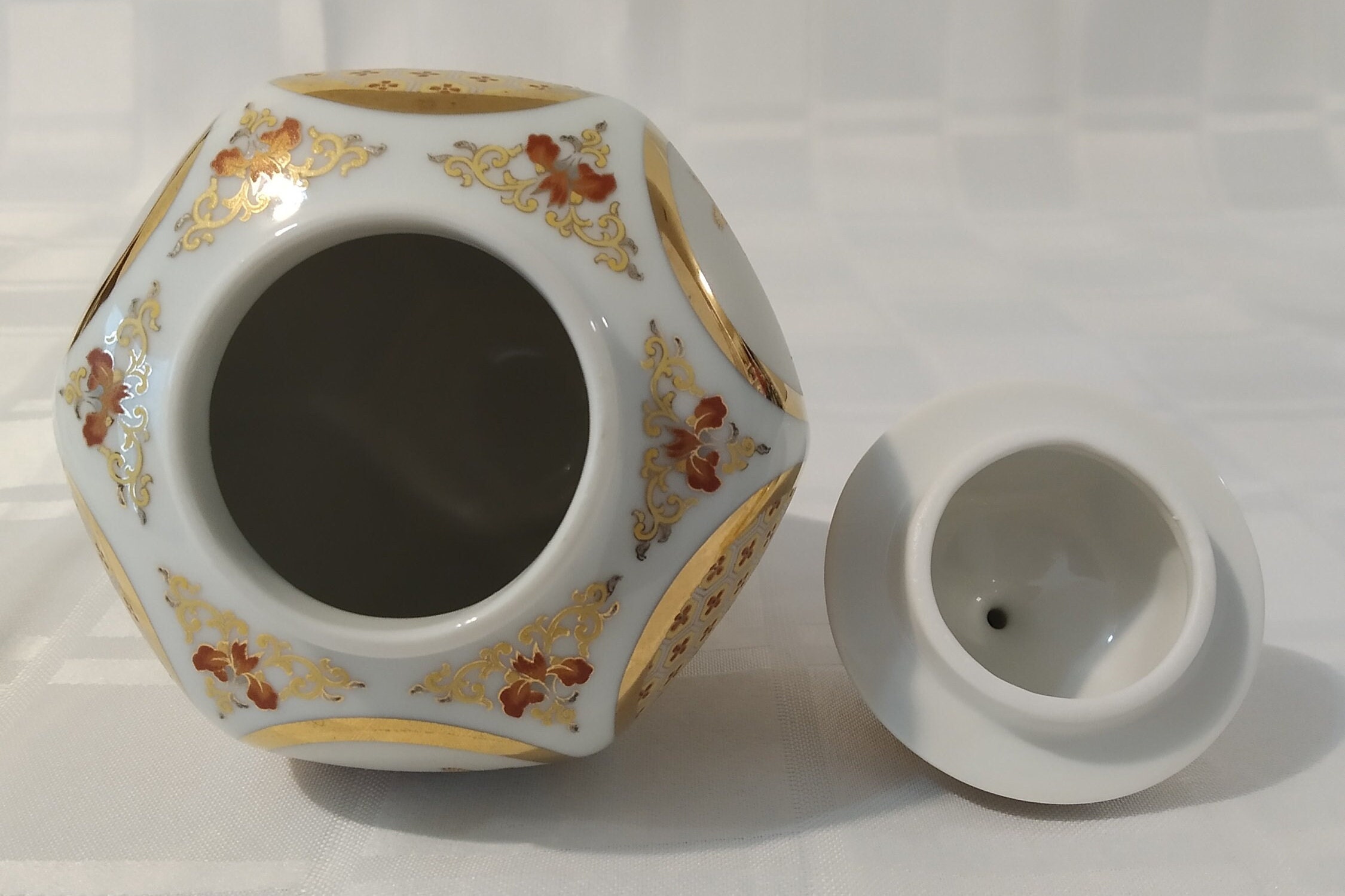 Artmark Japan Iris Hummingbird Ginger Jar Golden Chokin Art Etsy