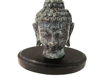 タイのスコータイの銅製仏頭（木台座付き） - Etsy 日本
