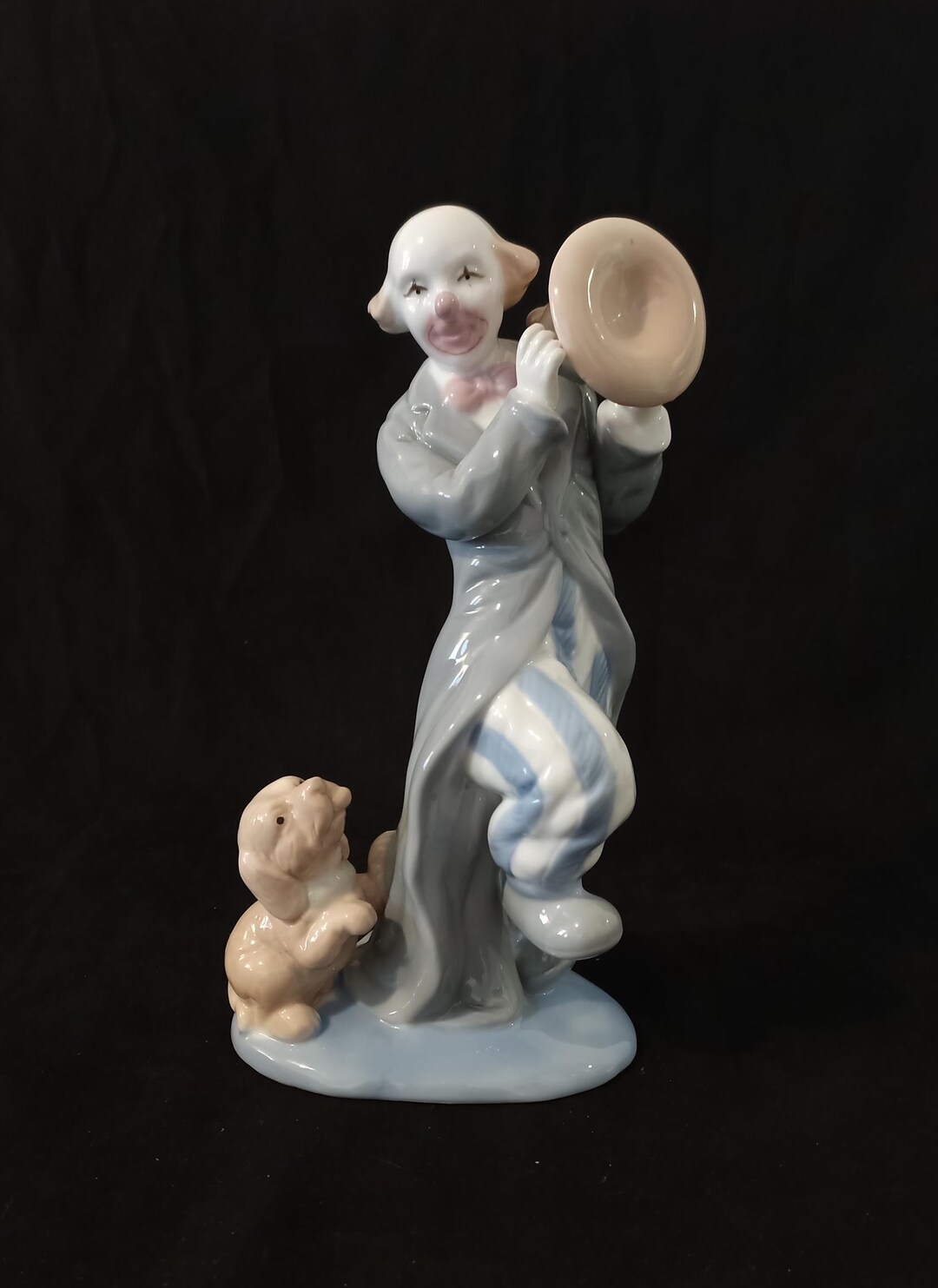 Vintage Raffles CDF Canada Porcelain Clown Figurine With Dog & Cymbal 8 ...