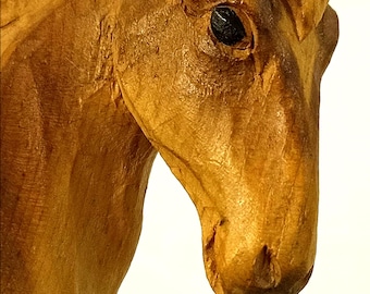 16cm 木製馬彫刻 JOBIN Brienz スイス製 天然木彫刻 木製馬の置物 動物