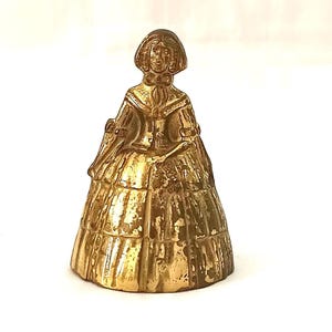 8 см Antique Brass Southern Belle Victorian Maiden Table Bell || Tea Bell. England.