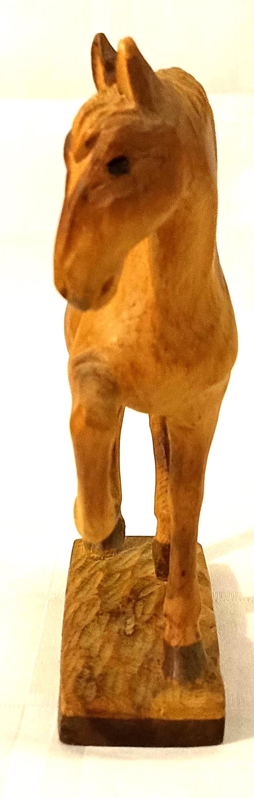 16cm 木製馬彫刻 JOBIN Brienz スイス製 天然木彫刻 木製馬の置物 動物