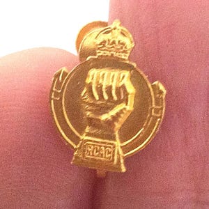1.2 cm 50's Royal Canadian Armoured Corps Screw Back Earrings (RCAC).Rare. Collectible.