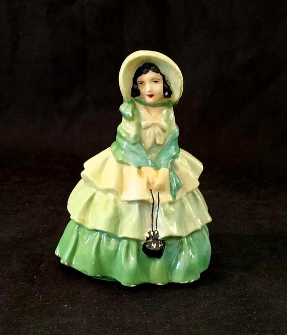 12.5 Cm 1950's Southern Belle in Green Dress Civil War Figurine. Signed.  Rare. Collectible. - Etsy Australia