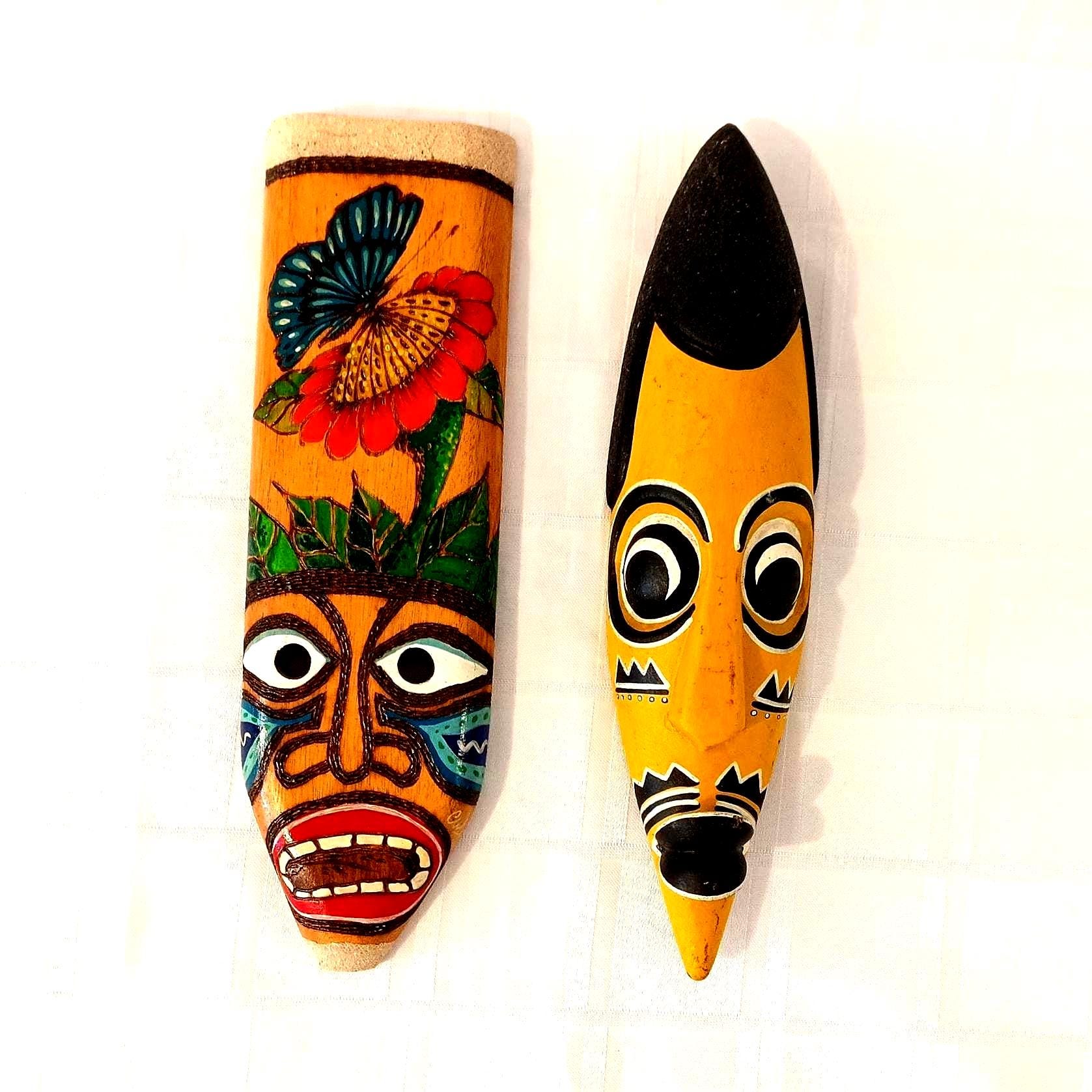 アフリカンマスク 仮面 木製 彫刻 約30cm ヴィンテージ アンティーク アフリカンマスク 仮面 木製 彫刻 約30cm ヴィンテージ アンティーク