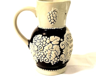 Vintage German Stoneware Pitcher, Marzi & Remy Circa 1960's