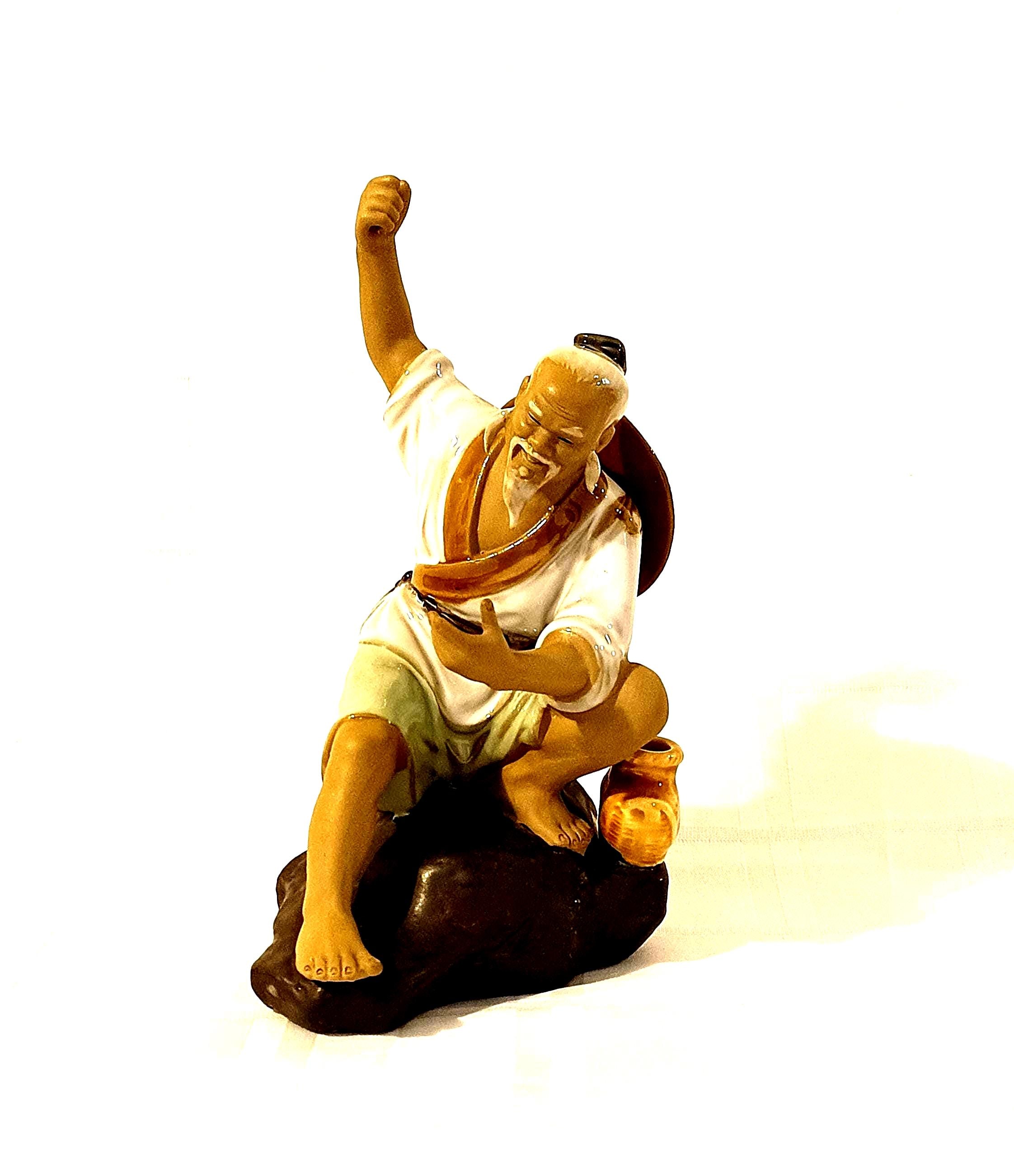 中国　置物　漁 Chinese Fisherman - Etsy Hong Kong