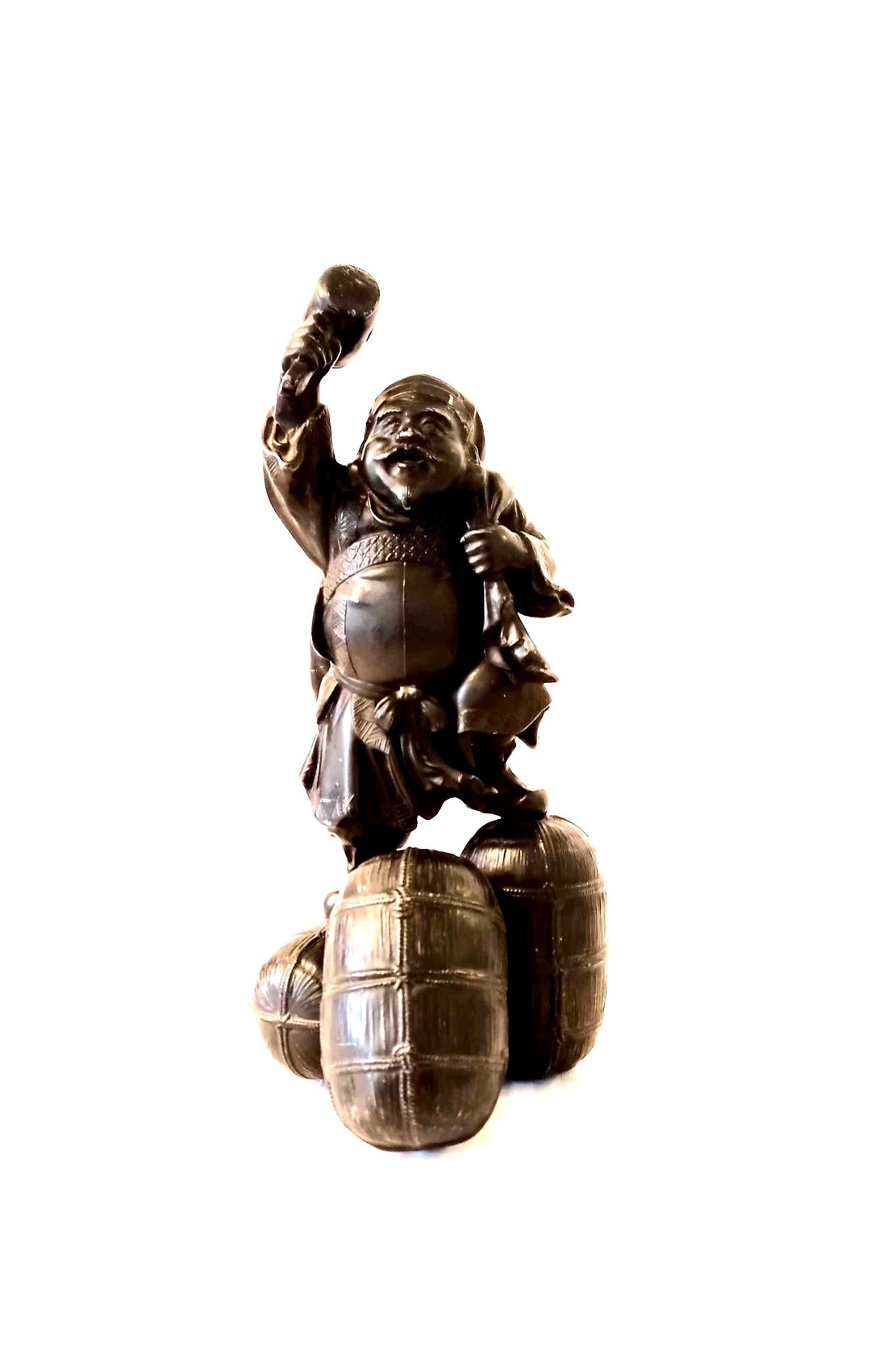 26 Cm Antique FINE Metal Casting Japanese Statue/sculpture