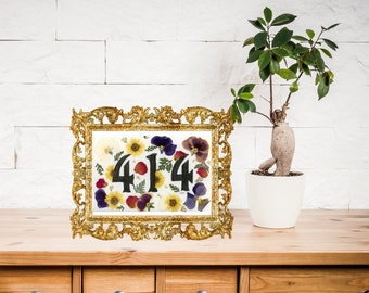 414 Milwaukee Day Print, 414 Area Code, Pressed Flowers, Flower Art, Wisconsin USA, Birthday Gift, Mother's Day Gift, Unique Gift