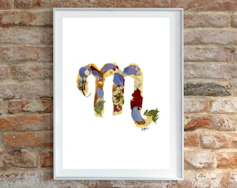 DIGITAL Scorpio Decor, Scorpio Gift, Scorpio Gift for Her, Scorpio Print, October Birthday, November Birthday, Astrology Gift, Zodiac Gift
