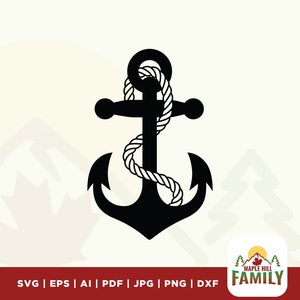 Anker svg, Anker png, Silhouette, Cricut-Datei, Boot svg, Seil svg Schiff svg, Navy Anker svg, sofortiger digitaler Download, Lasergravur