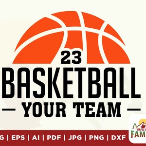 Basketball Team svg, Player Template, Basketball Mom svg, Basketball Shirt svg, Cut File, Iron On, Cricut, Silhouette Ai Eps svg, png dxf