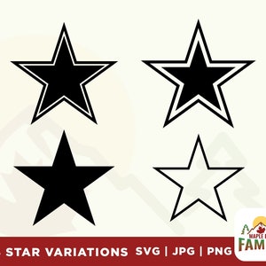 商業利用のための星のSVG、クリカットカットファイル、星のアウトラインデザイン、シルエット、即時ダウンロード、基本形状のSVG、ダブルスターPNG、アイロン接着