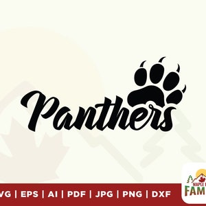 Panthers Paw svg, Panthers svg, Paw svg, Panthers png, Paw png, t-shirts, ontwerp svg, digitale bestanden, clipart, sublimatie, bestand knippen
