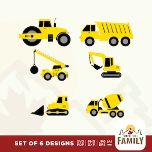 Graafmachine Svg, Vrachtwagens Svg, Bouw Svg, Kipper Svg, Bouw Clipart, Cricut Graafmachine, Cricut Bouw, Bulldozer svg