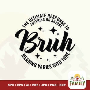 Bruh betekenis varieert met toon SVG, Bruh SVG, ultieme SVG, sterren SVG, Bruh betekenis SVG, grappige Bruh SVG, tiener jongen grappige PNG, afdrukbare bestanden