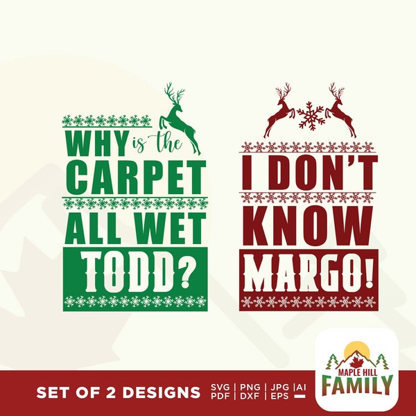 Christmas Vacation Todd And Margo Svg, Couple Christmas Svg, Christmas Svg, Ugly Christmas Svg, Funny Christmas, Couples Svg, svg png dxf