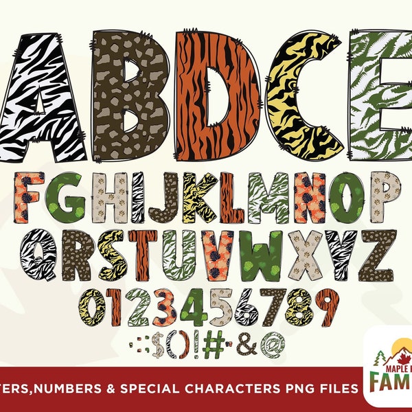 Animal Print Letters Etsy