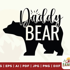 Papa ours SVG, papa ours avec des lunettes de soleil, papa SVG, père ours svg, papa ours couper fichier, Papa ours, Papa, papa ours, Cricut, Silhouette