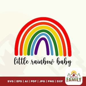 Arc-en-ciel bébé cache-couche svg, mignon petit arc-en-ciel naturel bébé garçon cache-couche, Boho noir arc-en-ciel bébé cache-couche, bébé arc-en-ciel moderne, vinyle, imprimable