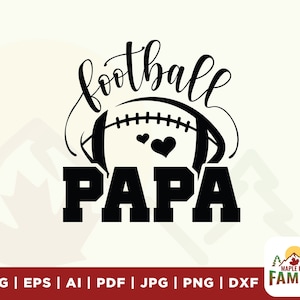 Futebol Papa svg, Papa svg, Futebol svg, Futebol Papa Life svg, Esportes svg, Dad Life svg, Designs de futebol, Torcer Papa svg, Futebol Papa