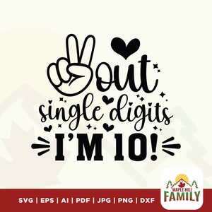 10 Geburtstagsstecker, 10. Geburtstagsstecker, Geschenke für 10 Jahr, 10. Geburtstagsstecker, Kuchendeckel, Geburtstagsstecker, B.Day-Shirt-Svg, Bday-Shirt-Svg, Cricut-Dateien