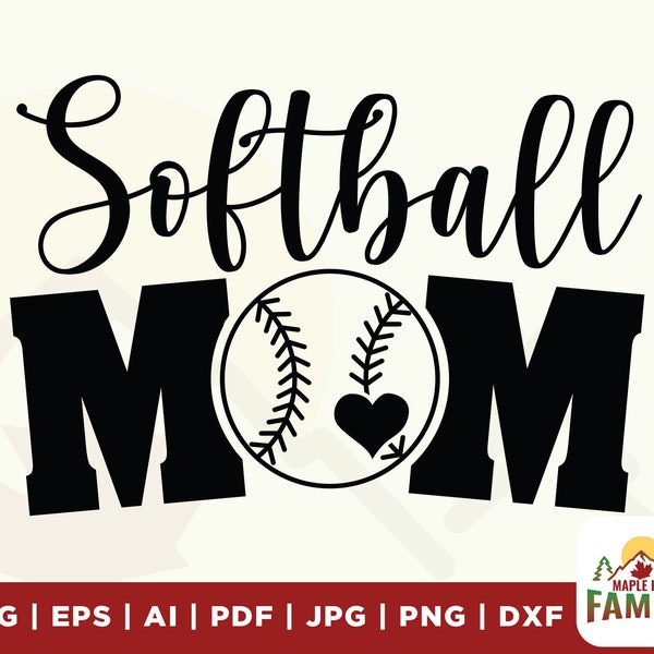 Softball Mom Svg, Softball Mom Shirt Svg, Ball mom svg, softball cut file, mom softball, Printable, Cricut, Silhouette, vinyl, iron on