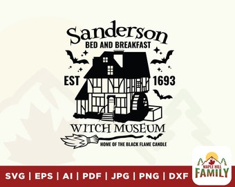 Sanderson Bed and Breakfast SVG, Witch Museum PNG, Halloween Shirt (Digital Download)