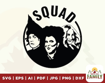 Witch Squad SVG, Halloween Party Cut Files (Digital Download)