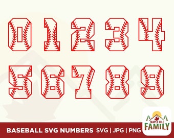 Varsity numbers svg, Baseball stitching numbers SVG, baseball mom svg, cut, baseball number pack svg, number svg pack, jersey numbers,circut