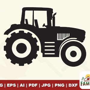 Trattore agricolo SVG: file di taglio per Cricut, Silhouette (download digitale)
