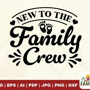 Nowość w Family Crew SVG, Toddler SVG, Kids SVG, Onesie SVG, Sarcastic SVG, Sassy SVG, Funny Shirt SVG, Pliki do cięcia dla Cricut