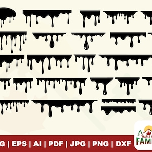 Dripping Borders SVG, Dripping Borders SVG, Bundle, Dripping Svg, Dripping Borders, Drip Svg, Silhouette, Cut files Circut.