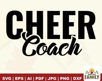 Cheer Coach SVG, Cheerleading Team Design (Digital Download)