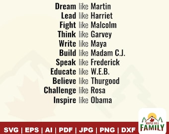 Black History Leaders SVG Bundle, Afro Pride (Digital Download)