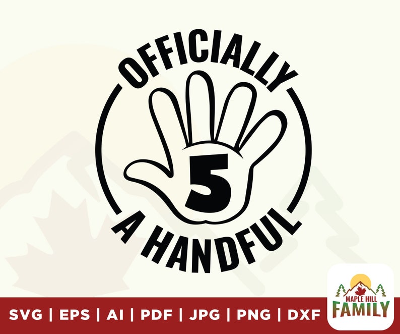 Officially a Handful Svg Digital Download Officially Svg - Etsy
