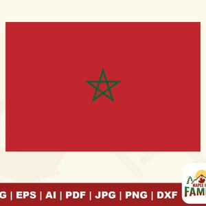 Bandera de Marruecos en capas (SVG), bandera marroquí, clipart de la bandera de Marruecos, partido de fútbol, SVG deportivo, SVG de camiseta de fútbol, Cricut, capas, vinilo, vector