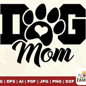 Mamá perro SVG, Mamá rescatada SVG, perro SVG, mamá SVG, mamá perro PNG, Mamá perro SVG, Madre perro SVG, planchado, sublimación, Cricut