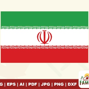 Svg du drapeau Iran en couches, drapeau Iran, clipart drapeau Iran, match de football, sport, maillot de football, cricut, en couches, vecteur, sticker, impression t-shirt.