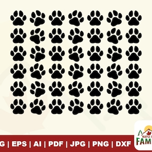 Dog paws svg, Paw Print svg, print svg, dog paw svg, paw svg, Paw Seamless Pattern svg, dog mom svg, puppy svg, dog paws svg.