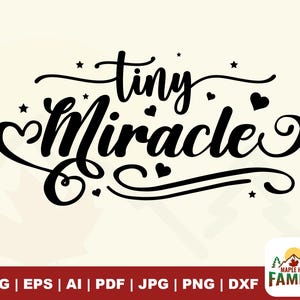 Tiny Miracle Rainbow Baby PNG: Onesie Design (Digital Download)
