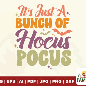 Groovy Hocus Pocus SVG, Halloween retro SVG, Sanderson Sisters SVG, Es solo un grupo de, Halloween SVG, Adicto a Hocus Pocus