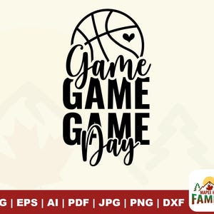 Basketball Game Day SVG: Cheer Mom Shirt Design (Digital Download
