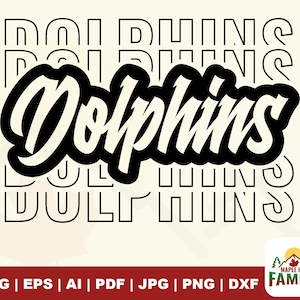 Delfines SVG, Mascota de los Delfines SVG, Equipo de Fútbol Americano Escolar de los Delfines, Delfines Apilados SVG, Mamá Fútbol Americano SVG, Equipo Escolar, Espíritu Escolar SVG