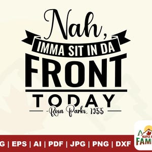 Rosa Parks Quote SVG: Black History Month Cricut & Silhouette Cut File (Digital Download)