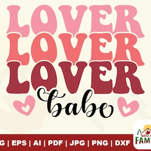 I am so lover babo SVG: Valentine&#39;s Day Heart Cut Files (Digital Download)